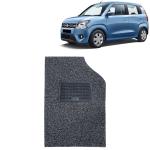 Kingsway Noodle Grass PVC Mats, 18mm Thickness, Car Floor Foot Mats Universal Use for Maruti Suzuki Wagon R, Model Year : 2019 Onwards, Complete Set of 5 Piece - Black-Grey