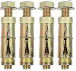 UNIFIX FASTENER Iron Metal Fasteners Anchor Brass Golden Bullet Bolt Screw Anchor Fasteners (SSA-6521) (M10, 60mm, 75)