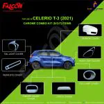 FALCON CAR CHROME ACCESSORIES COMBO KIT FOR CELERIO 2021 ONWARDS