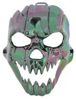 Jagmag Multicolor Holographic Scary Halloween Mask, Halloween Face Mask, Halloween Costumes Cosplay Props Accessories, Skeleton Mask For Men, Women, Halloween Costume Mask