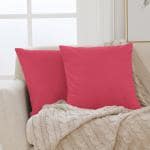 Sleepsia Throw Cushion Covers - Luxurious Velvet Pillow Covers - 18X18 (Pink) Set of 2