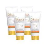 Gloviva Sunscreen Lotion SPF 30 (50 ml Pack Of 4)|With Pomegranate, Aloe Vera, Mint, Liquorice, Orange, SPF 30, Paraben Free| Mineral Oil Free|PABA Free |UVA & UVB Protection|(50 ml Pack Of 4)