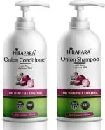 HIRAPARA Onion Shampoo & Conditioner Kit (2 Items in the set), No Sulphate , Paraben(600 ML)