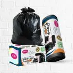 Jeel Biodegradable Small Size Garbage Bags for Dustbin waste Disposal 30 Bags in Each Pack | 17x19 (90 Bags,3 rolls)