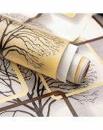 UZANIYA Yellow Geometric Vinyl Self Adhesive Sticker (40 x 500 cm)