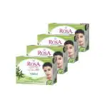 Rosa Transparent Neem Soap Bar 100 gm (pack of 4) | With Glycerin and Neem | For Men and Women