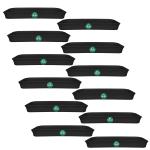 TrustBasket UV Treated Rectangular Bottom Tray(Plate/Saucer) Suitable for 18 inch Rectangular Plastic Pot - Black Color - Set of 12