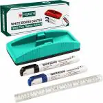 SRIRATNA Non Magnetic Premium Whiteboard Duster And Marker| Dry Erase Whiteboard Eraser for Erasing White Board Marker or Chalkboard Writing - (Pack of 01 Duster ,2 Whiteboard Markers And 1 Unit of 30 Cm's Scale\Ruler, Multicolor) Dusters (Multicolor)