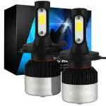 OTOROYS 2 YEAR WARRANTY Geniune H4 Hi/Lo 9000LM 6500K 72 W LED Automotive Headlight Bulbs Auto Conversion Driving Lamp (Cool White light) (H4)