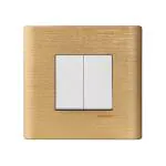 Kolors 4 Module, Modular Switch Plate with inner plate [Cover Plate] , (Brushed Gold) [These modular plates are only compatible with KRAFT & KOSMIK Switches]