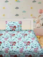 Bella Casa Kids Kingdom Printed Cotton Single Bedsheet with 1 Pillow Cover 152 x 228 cm (KKC1001)