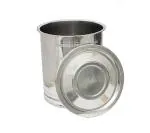 Piplac Stainless Steel Atta Tanki/Container/Box/Drum/Pawali/Tanki with Lid 25L