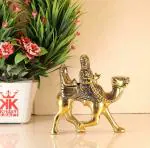 KridayKraft Rajasthani Couple Cultural Statue Sitting on Camel for Home Decoration showpiece Idol Dhola Maru - Romantic Couple of Rajasthan