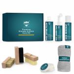 ROYAL CARE PROFESSIONAL PREMIUM SILICONE FOAM CLEANER KIT for Shoe |SFOAM 150 ML + DEO 200 ML + POLISH 200 ML + BRSUH HARD + BRUSH MEDIUM + BRUSH SOFT + MICROFIBER CLOTH + SHINE SPONGE | Works on Leather, Whites, Nubuck, Golf Shoes, Basketball Shoes