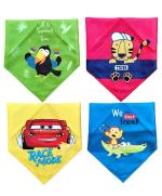 Domenico Colorful Bandana Drool Bibs 100% Cotton Double Layer Adjustable (Colour & Print May Vary)