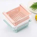 DDecora Fruits/Vegetables Kitchen Rack Plastic Fridge Organizer Drawer - 4 pcs Adjustable Fridge Storage Basket