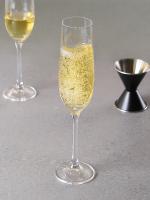 Smarsterve Viola Champagne Flute Drinking Glass Set, 190 ml, Transparent - Set of 6 Pieces