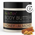 Re Rosy Honey Almond Body Butter - Luxurious Handmade Body Butter with Raw Wild Honey, Almond Butter, and Vitamin E - Deep Hydration, Nourishment, and Moisturization for Smooth and Radiant Skin (100gm)