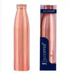 JJ Copper+ seamless copper water bottle 100% leak proof Set Of 1 Brown , 1000 ml