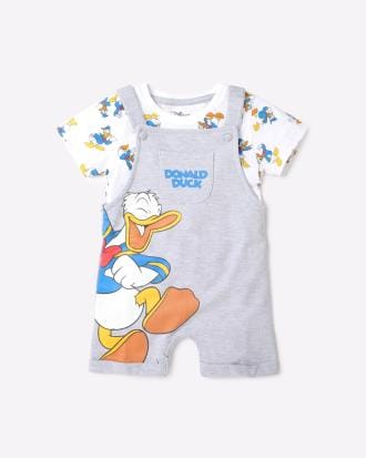 Donald Duck Print Dungaree with T-shirt