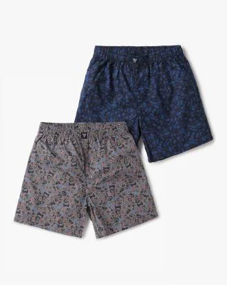 Pack of 2 Printed Boxer Shorts