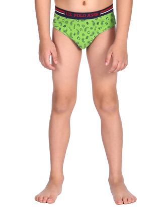 Pack of 3 Printed Briefs with Elasticated Waist