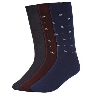 CREATURE Men's Calf Length Cotton Socks Pack of 3 Pairs (SCS-11.2)