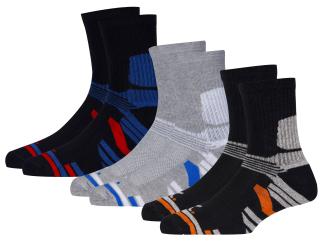 RC. ROYAL CLASS Men's Mid-Calf Length Sports Socks Cushioned Half-Terry Cotton Socks(Pack of 3 Pairs)(Free Size)(Multicolored)