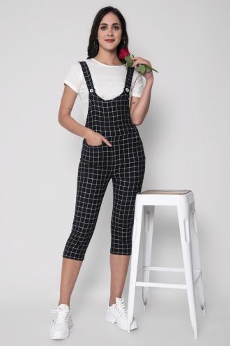 dangri dress black and white