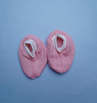 Herbal Baby Booties & Mittens Set Herbally Dyed Pink