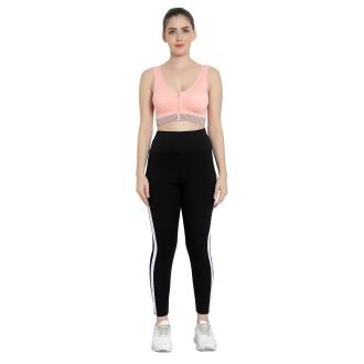 F Fashiol.com High Waist Regular Fit Yoga Pants & Tights for Women Workout with Mesh Insert Legging Tummy Control Yoga Tights