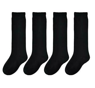 INFISPACE Unisex Black Cotton Pack of 4 Socks