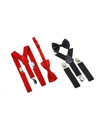 Accery Multicolor Kids Suspender and Bow Tie Set - Pack of 2