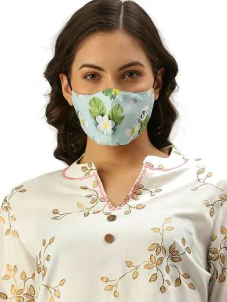 Vibe Womens Reuseable Anti Pollution,Anti Dust Printed Mask(Pack of 2)