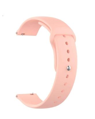 Sacriti Soft Silicone Button Strap Compatible with All 22 mm Watches (Peach)