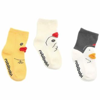 Youstylo Multicolor Lip Design Cotton Crew Socks for Kids (1 to 3 Years, Pack of 3) | Cotton Socks | Ankle length | Cotton Socks | Ankle length
