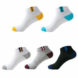 Youstylo SK1211A Men Multicolor Solid Cotton Bamboo Ankle Length Socks (Free Size, Pack of 5) | Cotton Socks | Ankle length | Cotton Socks | Ankle length