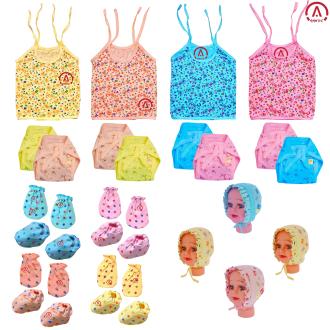 Aantic New Born Baby Care Cloth Set Combo (Set Of 24pcs) Hosiery Material, Random Print (Multicolor)