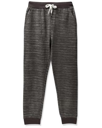 CLOTTH THEORY Boys Grey 100% Cotton Solid Single Track Pants