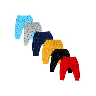 Littlekart Kids Printed Cotton Premium Pyjamas with Rib for Baby Boys & Girls (DARK Multicolor Pack of 6, Size 6-12 MONTHS) | Printed cotton | premium pyjama | boys,girls and baby