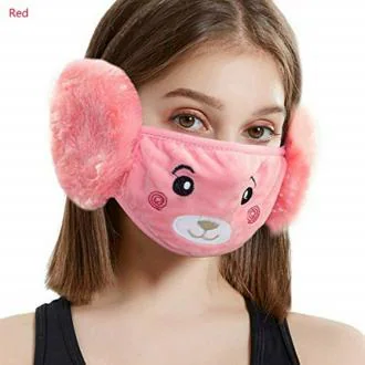 Vibe Denzcart Girl's and Boy's Warm Winter Face Mask with Plush Ear Muffs Covers