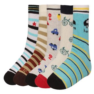 CREATURE Girls And Boys Printed Multicolored Cotton Socks CRE-KIDS-P5-116