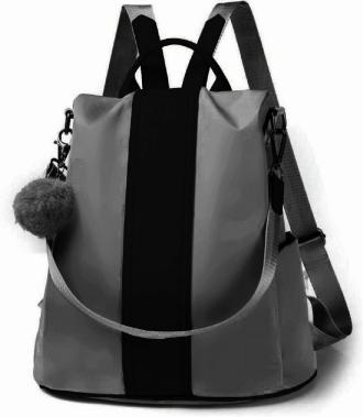 SAHAL FASHION Beige, Grey PU Leather Collage Backpack 10 L
