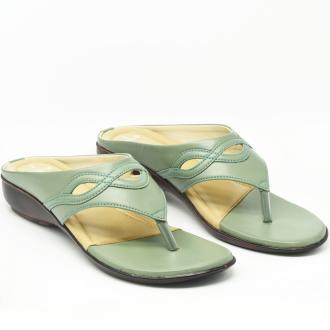 IndiForce Green Heeled Sandals for Women