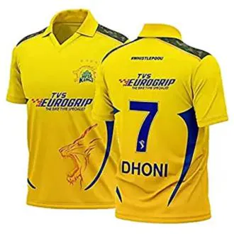 Teky CSK Jersey Dhoni 7 for Kids and Boys (12-18 Months)