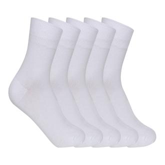 Supersox Kids School Uniform Ankle Length Combed Cotton White Color Socks Pack Of 5(9-10 Years)