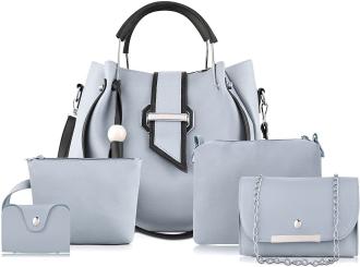 Fargo Grey Leatherette Handbag (Pack of 5)