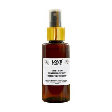 Love Earth Toilet Seat Sanitizer Spray with Peppermint, Eliminates Germs & Foul Odour 100 ml