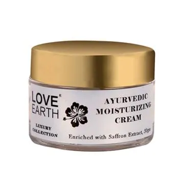 Love Earth Ayurvedic Moisturizing Cream with Saffron, Usheera, Giloy Extracts 50 gm