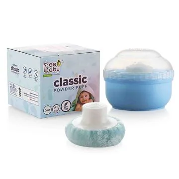 BeeBaby Classic Talcum Powder Puff with Container for Baby 72.35 gm